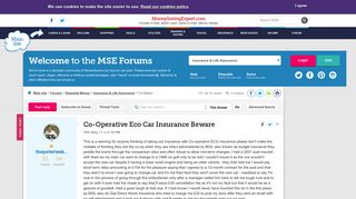 Co-Operative Eco Car Insurance Beware - MoneySavingExpert.com Forums