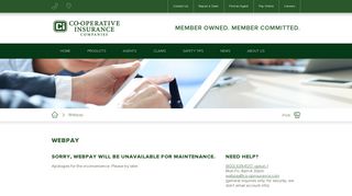 Webpay - Co-operative Insurance Companies