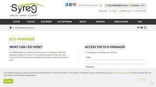 ECO-MANAGER Access - Syreg