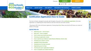 Certification Application How-to Guide - Ontario EcoSchools