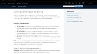 Signing Up for Paperless Billing - Xfinity
