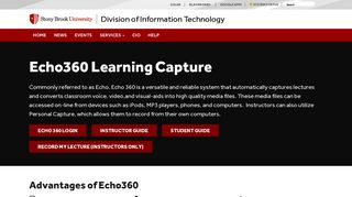 Echo360 Learning Capture | Division of Information Technology