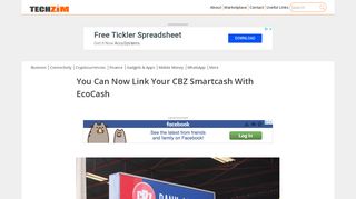 You Can Now Link Your CBZ Smartcash With EcoCash - Techzim