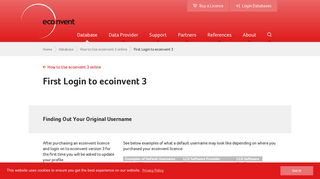 First Login to ecoinvent 3 – ecoinvent