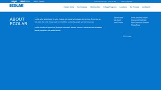 Log-in To Your Profile - Ecolab Jobs | Careers at Ecolab, Nalco, and ...