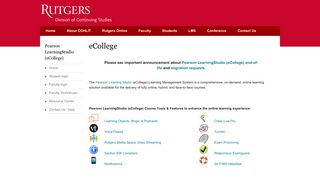 eCollege | Rutgers University - Center for Online & Hybrid Learning ...