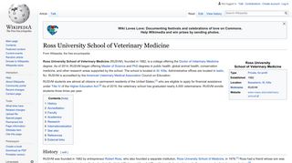 Ross University School of Veterinary Medicine - Wikipedia