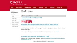 Faculty Login | Rutgers University - Center for Online & Hybrid ...