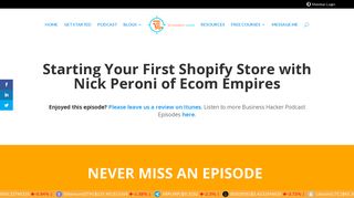 Starting your first Shopify Store with Nick Peroni of Ecom Empires