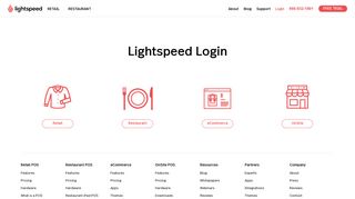 Lightspeed login page | Lightspeed POS