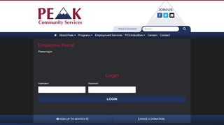 Employee Portal Login - Peak Community Services