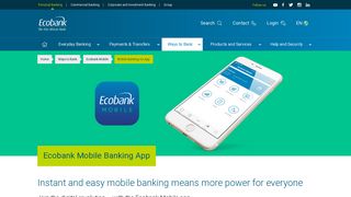 Ecobank - Mobile Banking via App