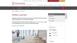 Online courses - Concordia University