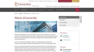 About eConcordia - Concordia University