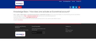 How does one activate an Econetmail account? - Econet Support Portal