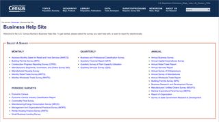 Business Help Site - Census Bureau