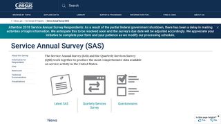 Service Annual Survey (SAS) - Census Bureau