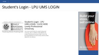 LPU UMS LOGIN: Student's Login