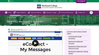 View Your Messages in eConnect : Richland College