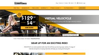 Virtual VELOCYCLE | Fitness Classes | Éconofitness