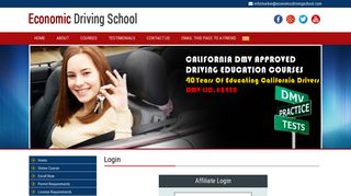 Affiliates Login here - Economic Driving School