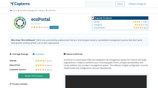 ecoPortal Reviews and Pricing - 2019 - Capterra