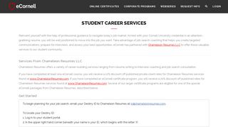 Student Career Services | eCornell