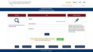 eCorp - Arizona Corporation Commission