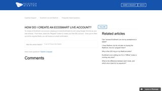 How do I create an EcoSmart Live account? – Customer Support