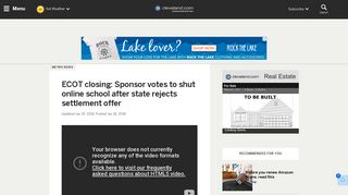 ECOT closing: Sponsor votes to shut online school after state rejects ...