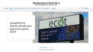Springfield City Schools signs on to battle ECOT - Springfield News-Sun