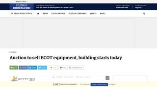 Auction to sell ECOT equipment, building starts today - Columbus ...