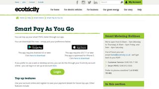 Smart Pay As You Go - Ecotricity