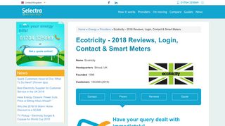 Ecotricity - 2018 Reviews, Login, Contact & Smart Meters | Selectra