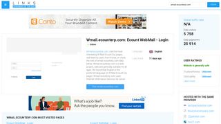 Visit Wmail.ecounterp.com - Ecount WebMail - Login.