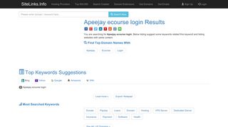 Apeejay ecourse login Results For Websites Listing - SiteLinks.Info