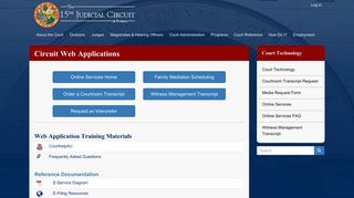 Circuit Web Applications | 15th Circuit - Fifteenth Judicial Circuit