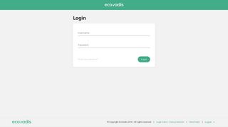 Login | EcoVadis Platform