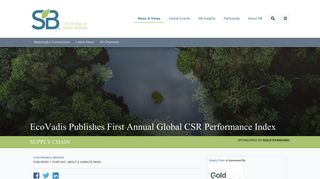 EcoVadis Publishes First Annual Global CSR Performance Index ...