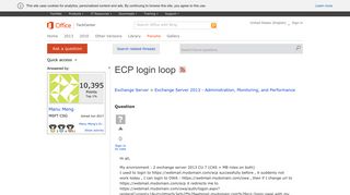 ECP login loop - Microsoft
