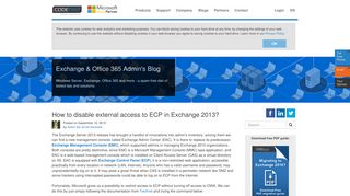 How to disable external access to ECP in Exchange 2013? - CodeTwo
