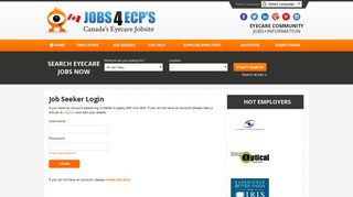 Job Seeker Login - Jobs 4 ECP's