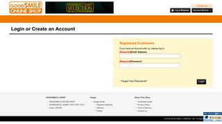 Login or Create an Account - Goodsmile Online Shop
