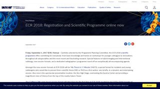 ECR 2018: Registration and Scientific Programme online now ...