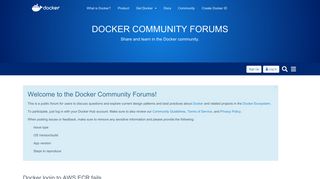 Docker login to AWS ECR fails - Docker for AWS - Docker Forums