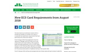 New ECS Card Requirements from August 2018 | JIB