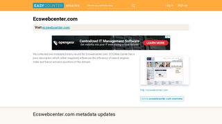 ECS Web Center (Ecswebcenter.com) - ECS Web Center Login - ECS ...