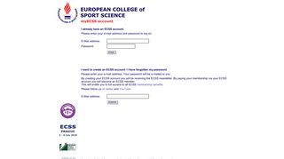 ECSS account - ECSS European College of Sport Science