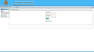 User Log In - Student Information - Bahir Dar University