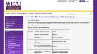 Coach Academy/ECU Blackboard IMC Induction Course - Shopping ...